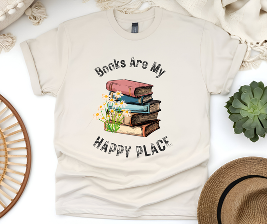 Books Are My Happy Place T-shirt
